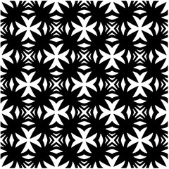 Abstract seamless monochrome pattern on white background for coloring. Design for banner, card, invitation, postcard, textile, fabric, wrapping paper, coloring book.