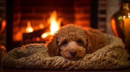 The Adorable Poodle in a Cozy Setting