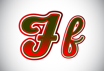 English Upper And Lower Case Letter F. Graphic Alphabet Symbol For Corporate Business Identity