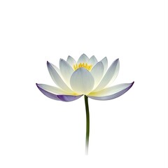 Lotus flower watercolor, generative ai illustration on white background