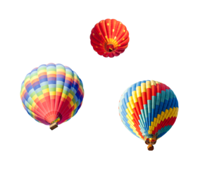 A Variety Set of Hot Air Balloons Isolated - Transparent PNG