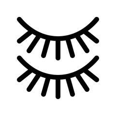 Editable fake eyelashes vector icon. Cosmetics, makeup, skincare, beauty. Part of a big icon set family. Perfect for web and app interfaces, presentations, infographics, etc