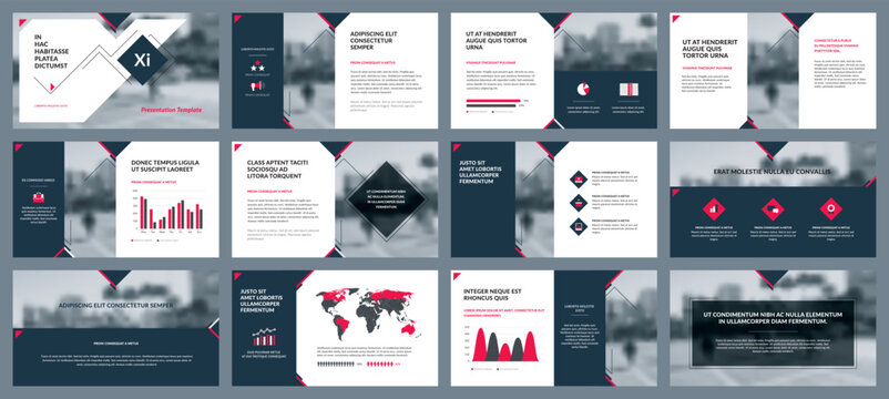 Powerpoint presentation template. Elements of infographics for presentations templates.