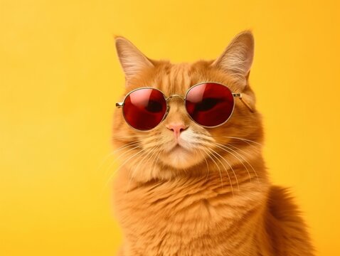 Cat in sunglasses, generative ai © inspiretta