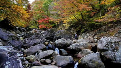 Beautiful autumn scenery of Jirisan Mountain, South Korea