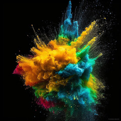color colorful chalk smoke explosion