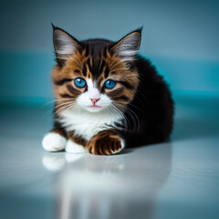 cat with piercing blue eyes made with generative AI