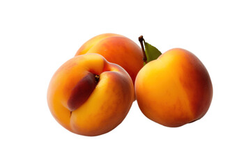 Fototapeta na wymiar Stock photo of fresh Apricots on a pristine white isolated PNG
