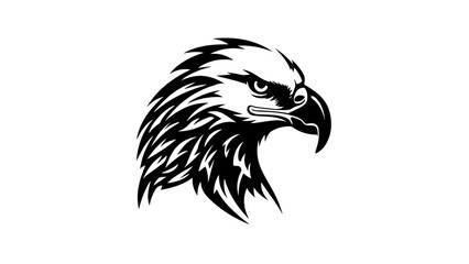 Bald Eagle face Silhouette  
