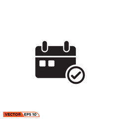 Icon vector graphic of calendar