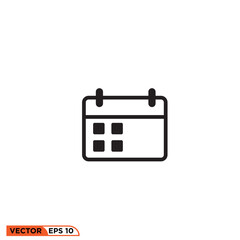 Icon vector graphic of calendar