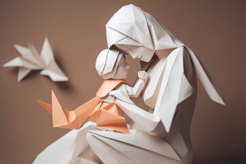 mother and child hugging, family love