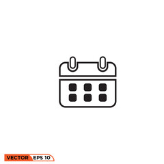 Icon vector graphic of calendar