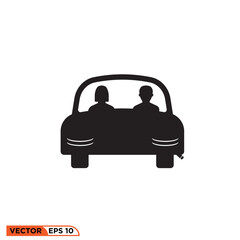 Obraz premium Illustration vector graphic of Car with passenger