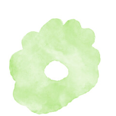 Pastel green Watercolor Abstract Shapes 