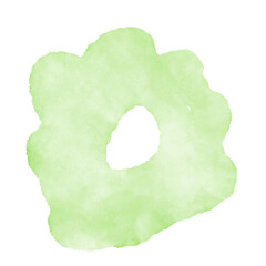 Pastel green Watercolor Abstract Shapes 