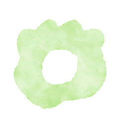 Pastel green Watercolor Abstract Shapes 
