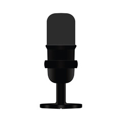 Microphone icon on white background. podcast icon vector. Recording Studio Symbol.