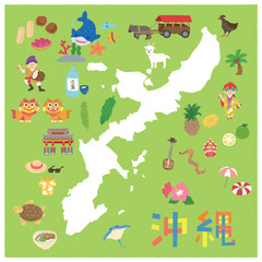沖縄の観光マップ