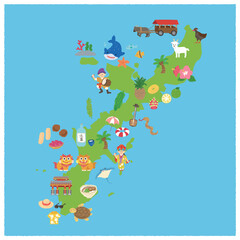沖縄の観光マップ