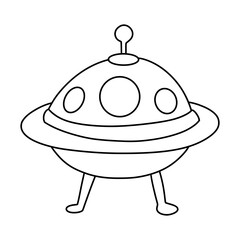 UFO aliens Valentine's day. Space Valentine concept