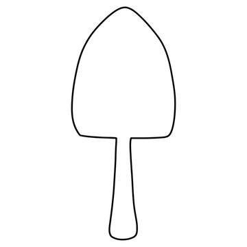 black outline garden trowel clip art preview