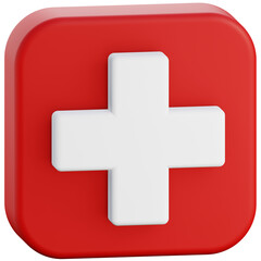 Obraz premium Cross sign 3d render illustration