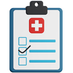 Obraz premium Clipboard 3d render illustration