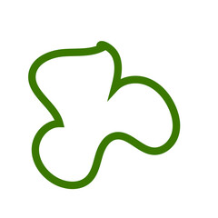 Green Abstract Shapes Outline 