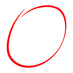 red circle brush stroke marker highlighter vector images	
