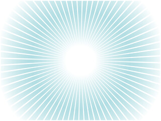 Fototapeta 綺麗な青空と太陽光線イメージの放射線_ターコイズブルー obraz