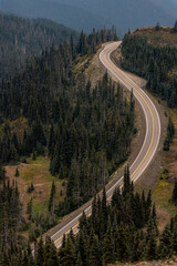 Roadway leading up to the top of Hurricane Ridge in Olympic National Park.