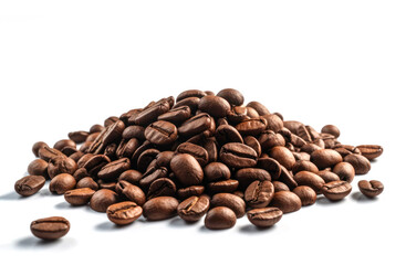 Coffee beans isolated on white background