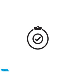 Icon vector graphic of ring checklist boart