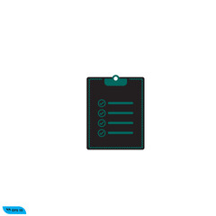 Icon vector graphic of clipboard check list