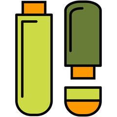 USB stick Icon. Pen Drive storage Symbol. Line Filled Icon Style. Vector Stock