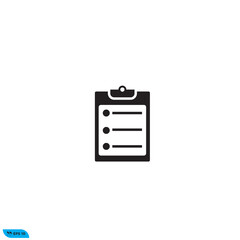 Icon vector graphic of clipboard check list