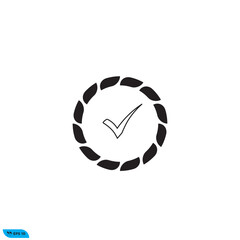 Icon vector graphic of Check mark pattern rope © Ilallali