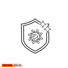Icon vector graphic of protection from viruses