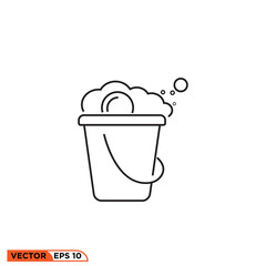 Icon vector graphic of Bucket line style