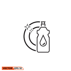 Icon vector graphic of dish soap line style