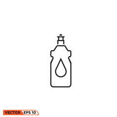Icon vector graphic of soap bottle line style 