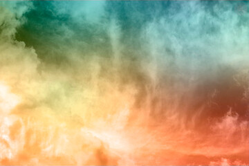 Colorful cloudy sky at sunset. Gradient color. Sky texture, abstract nature background