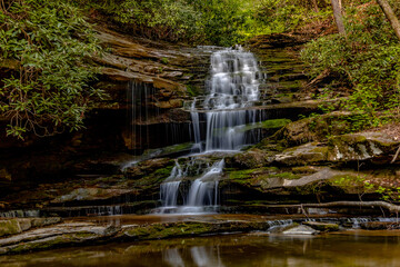 Fototapeta na wymiar Upper Turkey Creek Falls in West Virginia