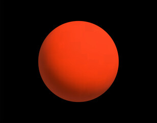 Orange ball, a bright flash, plasma. Fiery surface sun in space, a round, burning ball. Flame, moving, living energy, explosion in the universe. Light emission, star shine, magical effect. Vector.
