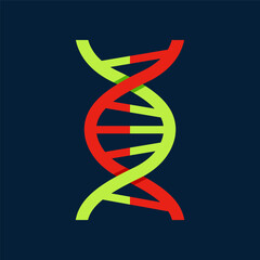 DNA molecule icon isolated genetic code element. Vector molecular spiral, microbiology and biochemistry wireframe, twisted chromosomes