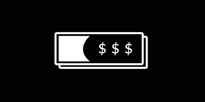 Dollar Icon - Black & White