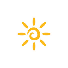 A summer sun element clip art