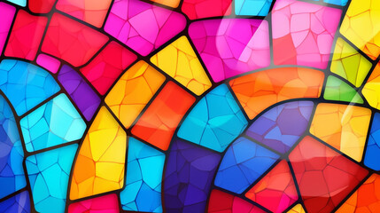 Fototapeta premium Generative AI, a mosaic pattern for a bold and eclectic website design