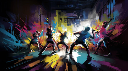 colorfull art of hip-hop dance